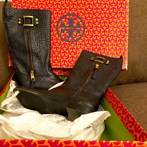 Tory Burch mid-calf black boots